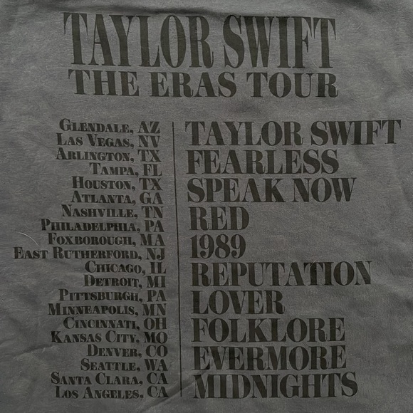 Authentic Taylor Swift Eras Tour Blue Crewneck - Picture 3 of 4